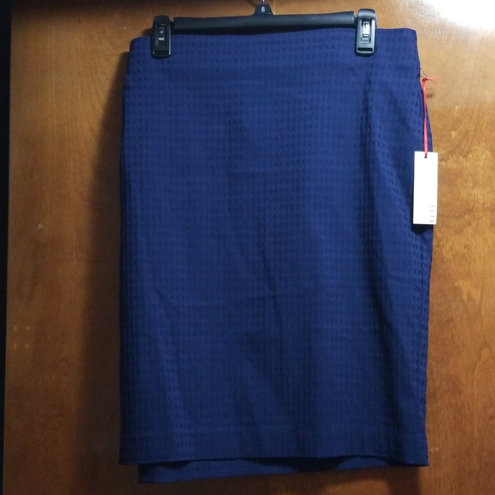 Elle Dark Blue Pencil Skirt